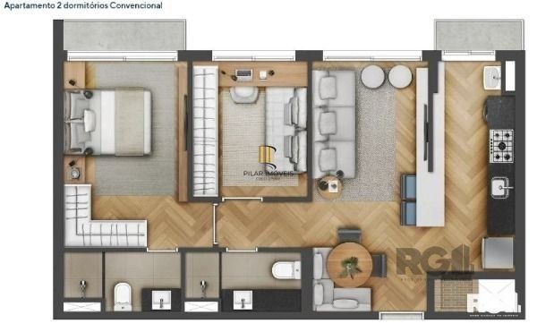 Loft 1 dormitório no bairro Cidade Baixa