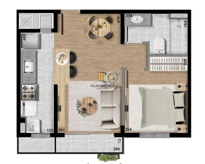 Apartamento 1 Dorm com Sacada no Alto Lindóia Resort