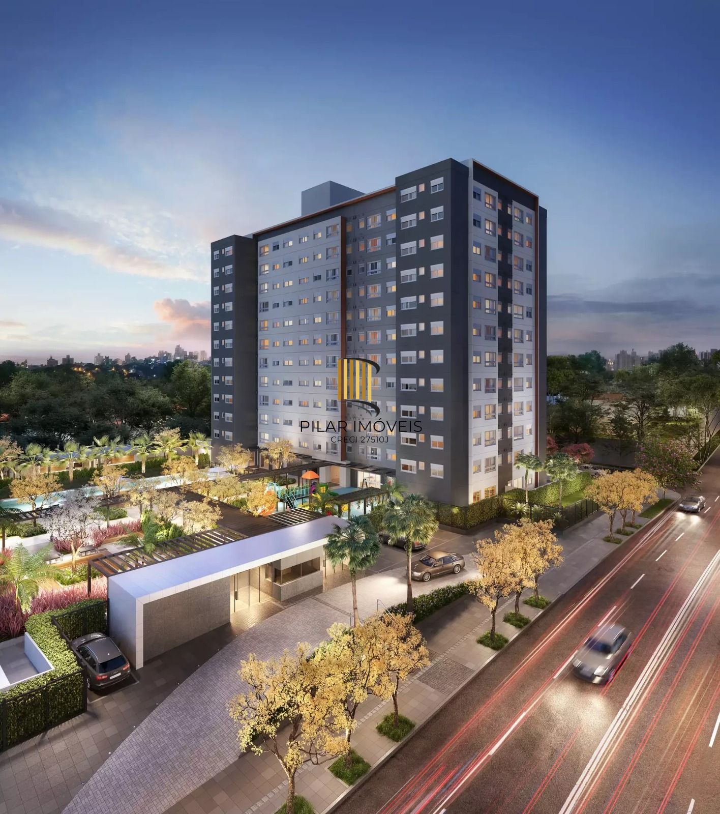 Apartamento de 02 dormitórios. 59m² privativos, churrasqueira e vaga, com suíte próximo Puc