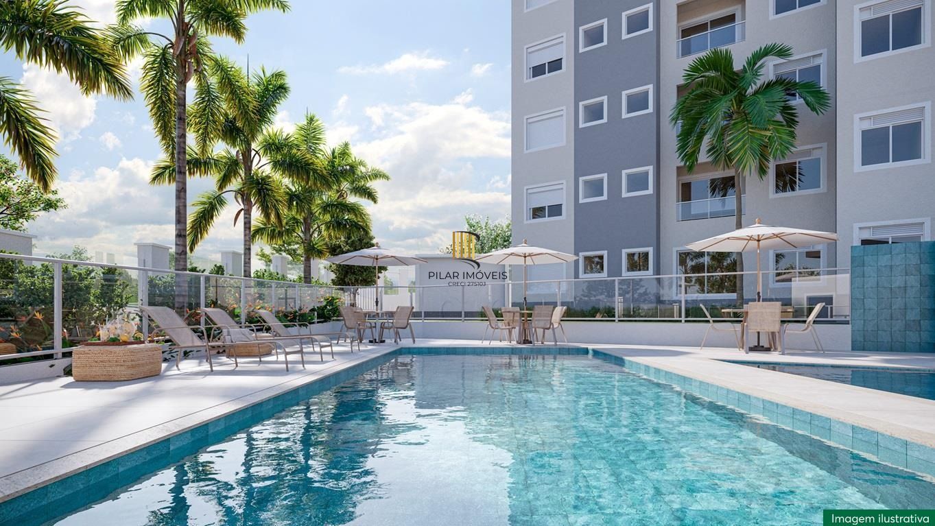 Apartamento novo, 2 dorm com sacada e churrasqueira e 2 vagas - Jardim Planalto