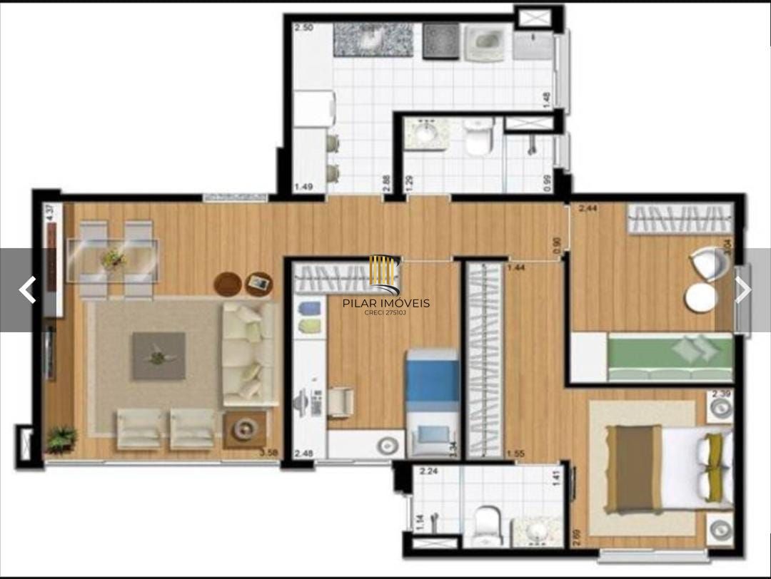 Porteira Fechada 3 dorm, vaga na Antonio Joaquim Mesquita