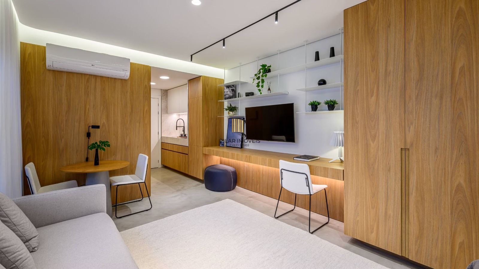 Studio com 32,7m² privativos, no Trend Downtown