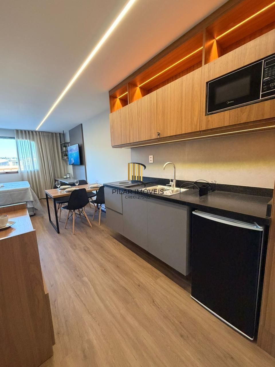 Studio Mobiliado no GO Cidade Baixa com Vista para o Guaíba