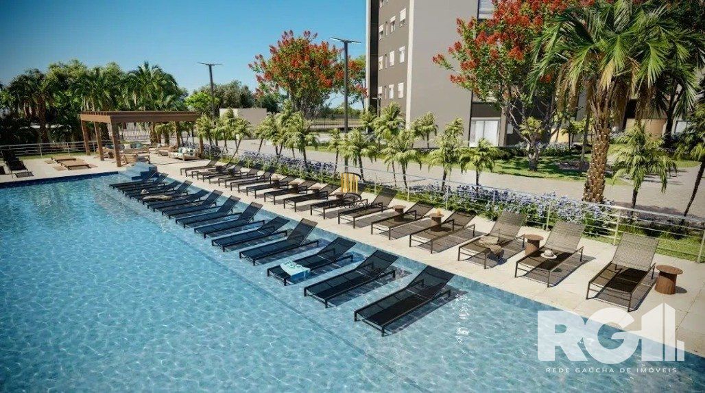 Apartamento de 2 dormitórios, suíte e espera para churrasqueira ou lareira.