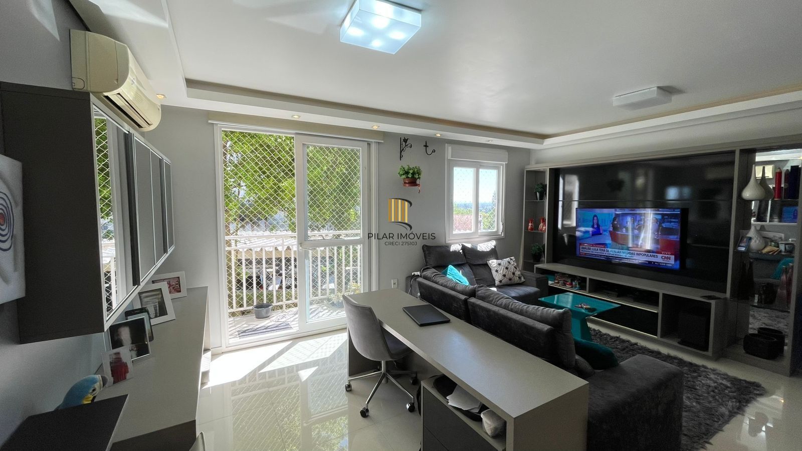 Apartamento mobiliado com sacada e churrasqueira - Pilar Imóveis