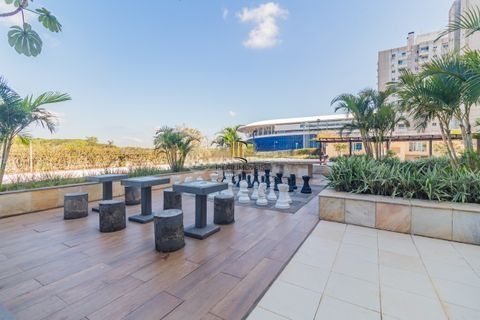 Apartamento de 3 dormitórios com living estendido, semi mobiliado, suíte e churrasqueira.