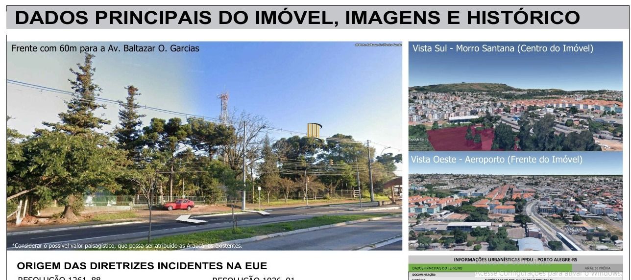 Área para construção de condomínios,  17.000 mil metros, na Avenida Baltazar de Oliveira Garcia. Porto Alegre