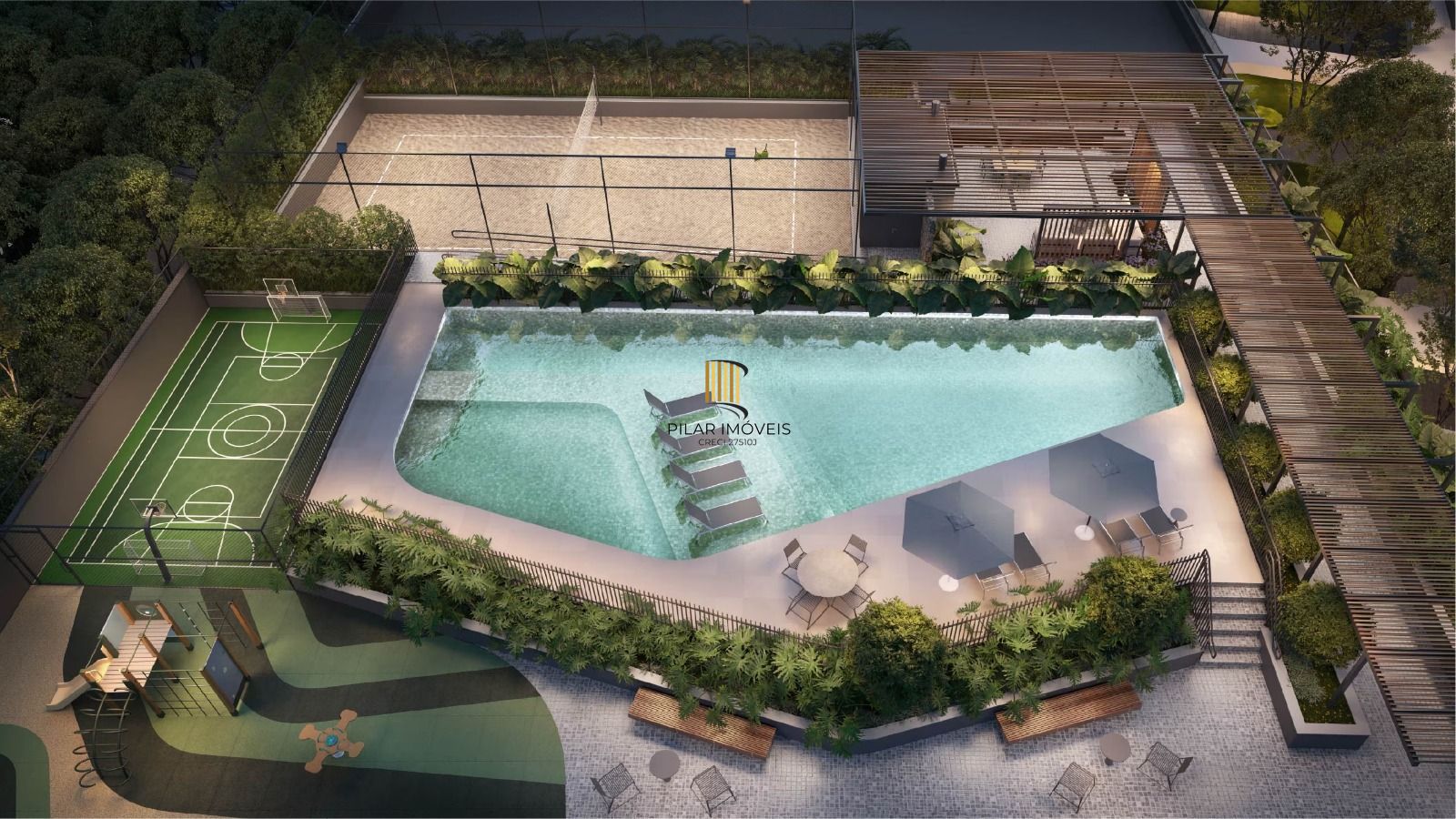 Studio com 32,7m² privativos, no Trend Downtown