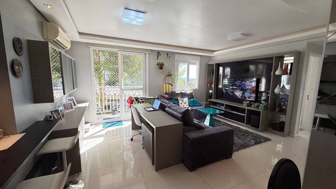 Apartamento mobiliado com sacada e churrasqueira