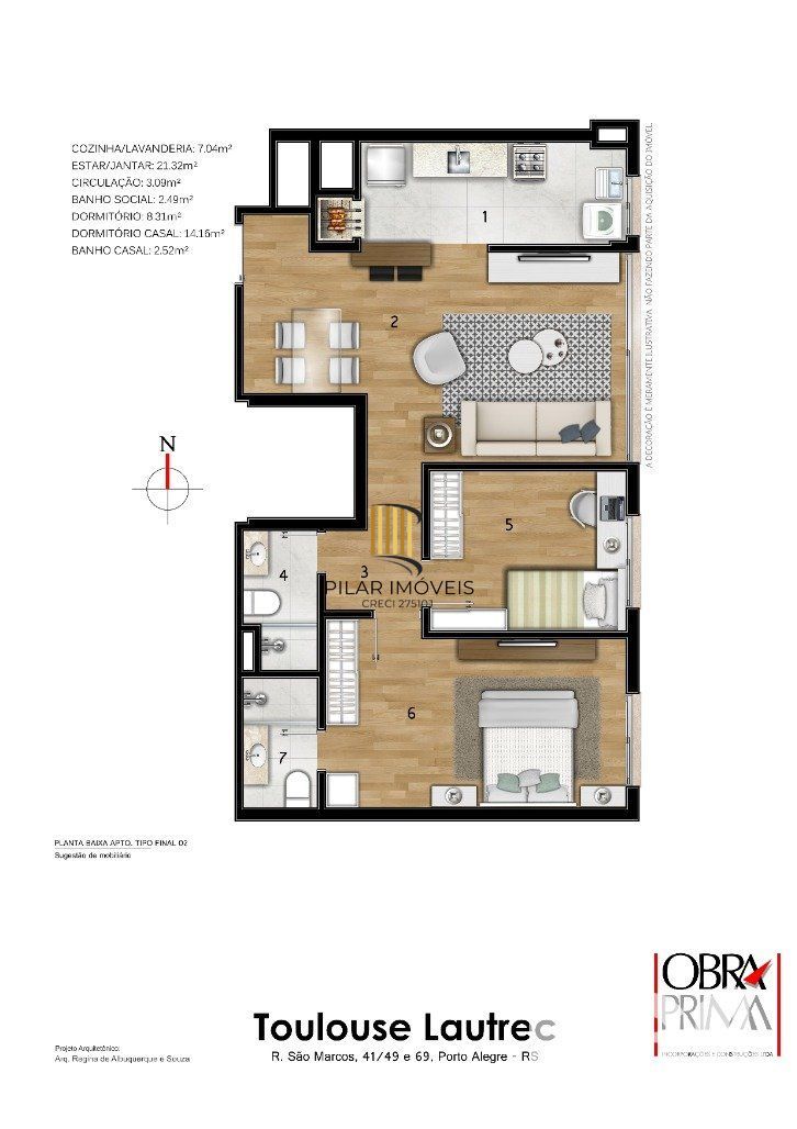 Apartamento 2 dormitórios no bairro Bom Jesus