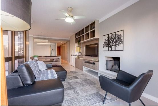 Apartamento Garden com 118m², com 2 dormitórios, 2 suítes, lavabo, churrasqueira, lareira e 2 vagas de garagem.