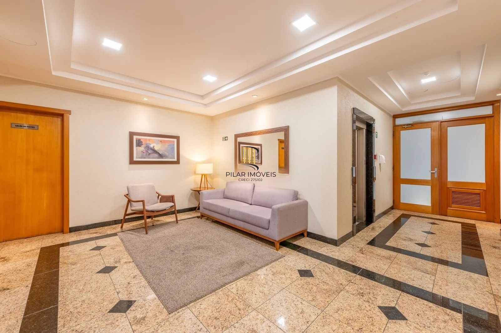 Apartamento com lareira e churrasqueira no Higienópolis