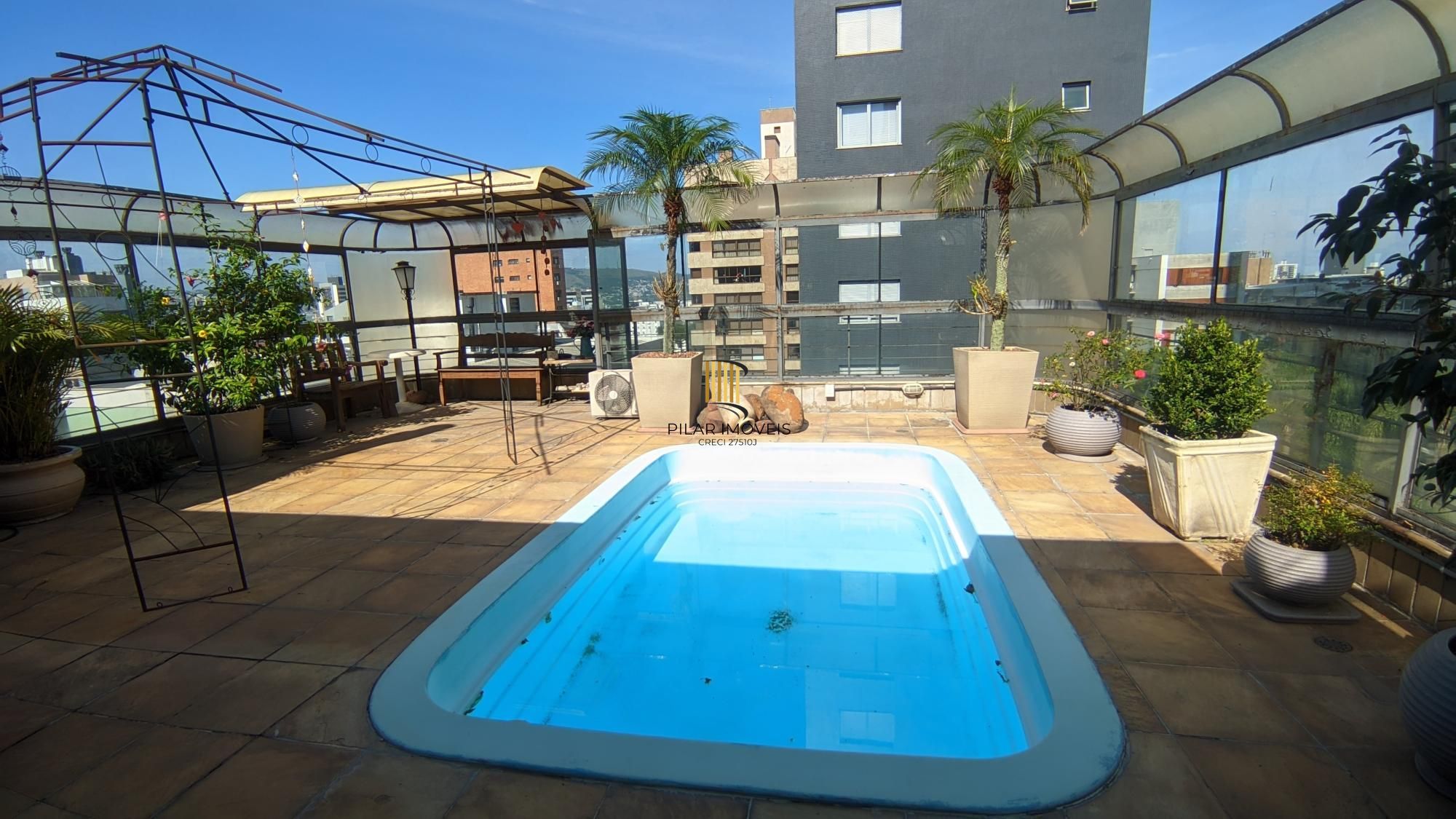 Cobertura com piscina 3 dorm, 2 vagas individuas, no bairro Petrópolis - Pilar Imóveis