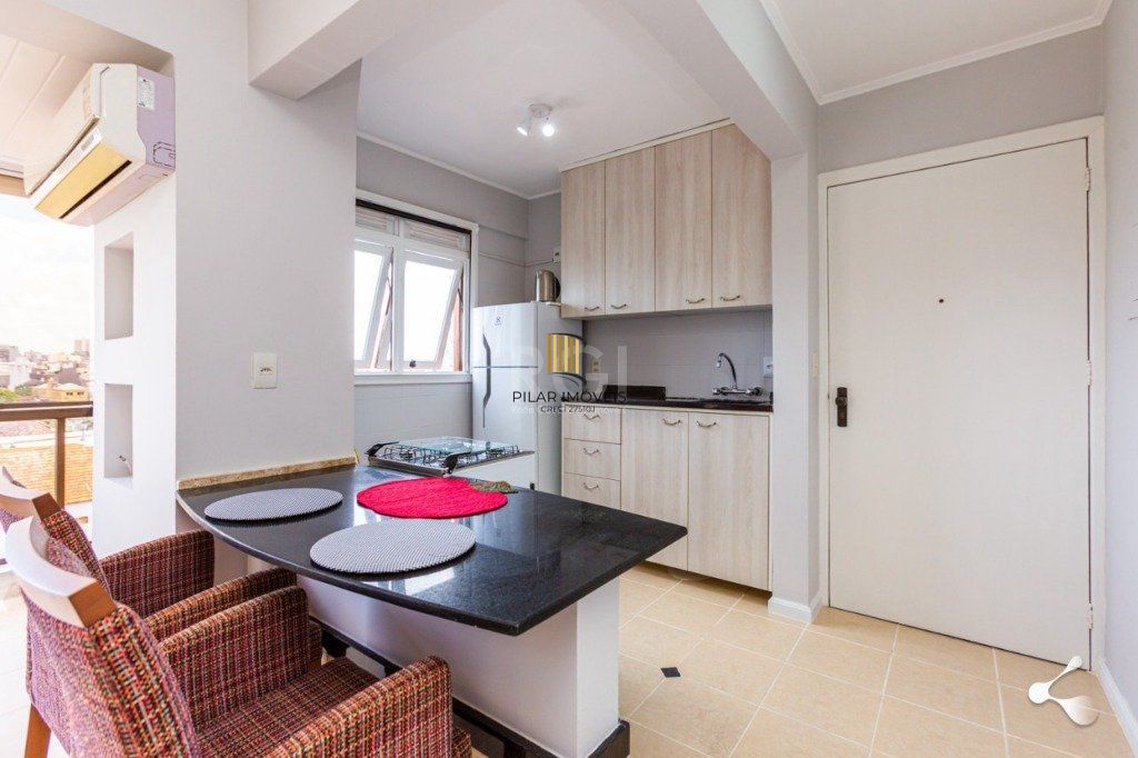 apartamento de 1 quarto no 7º andar - com garagem.