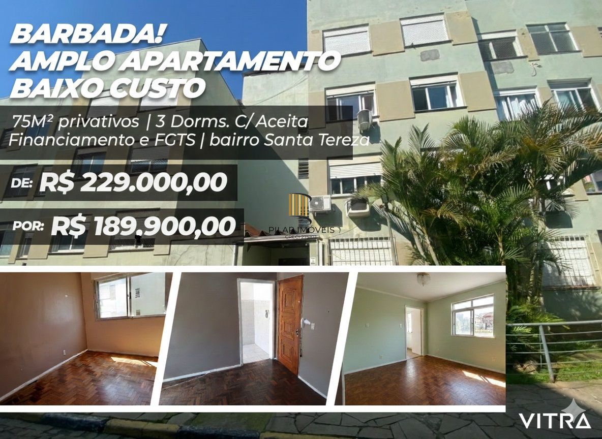 Apartamento 3 dormitórios no bairro Santa Tereza - Pilar Imóveis