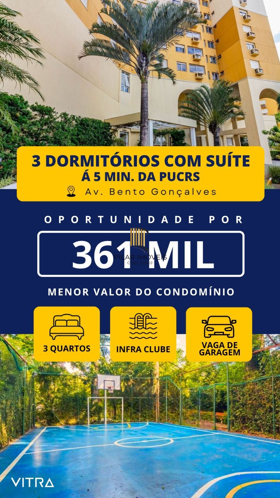 Apartamento 3 dormitórios no bairro Partenon - Pilar Imóveis