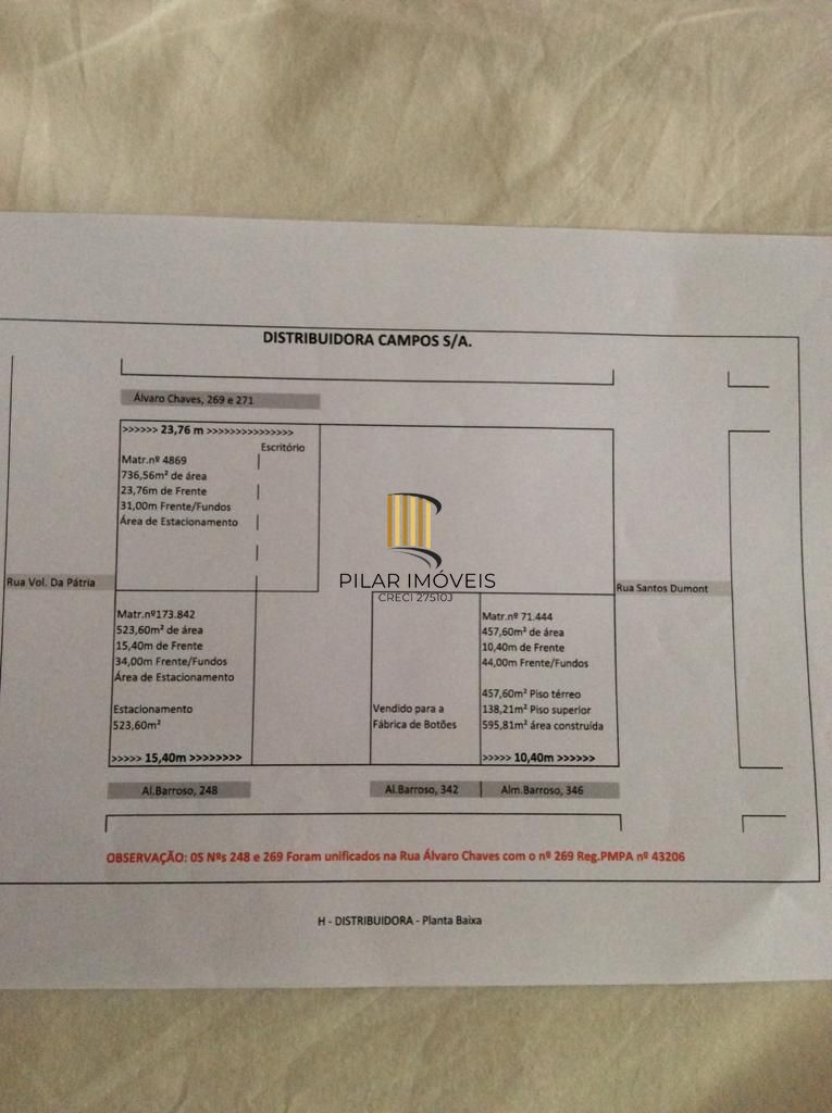 Terreno localizado no bairro Floresta com 1266 m²