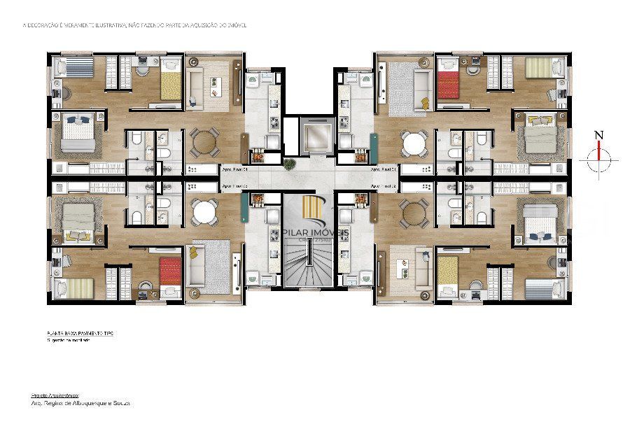 Apartamento para Venda - 65.41m², 3 dormitórios, sendo 1 suites, 1 vaga - Petrópolis