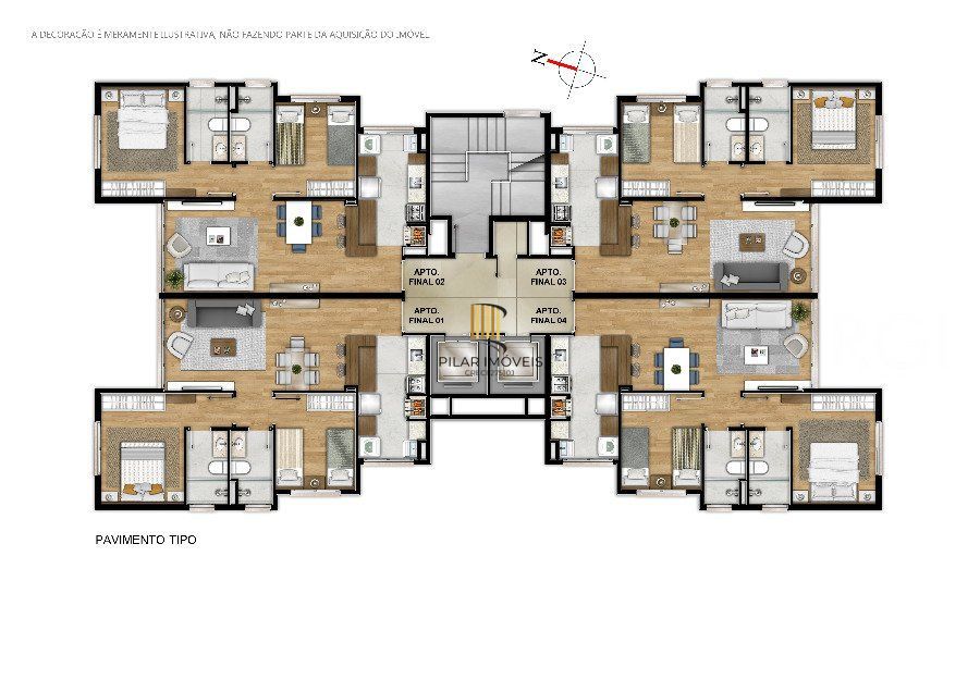 Apartamento para Venda - 62.53m², 2 dormitórios, sendo 1 suites, 1 vaga - Jardim Do Salso