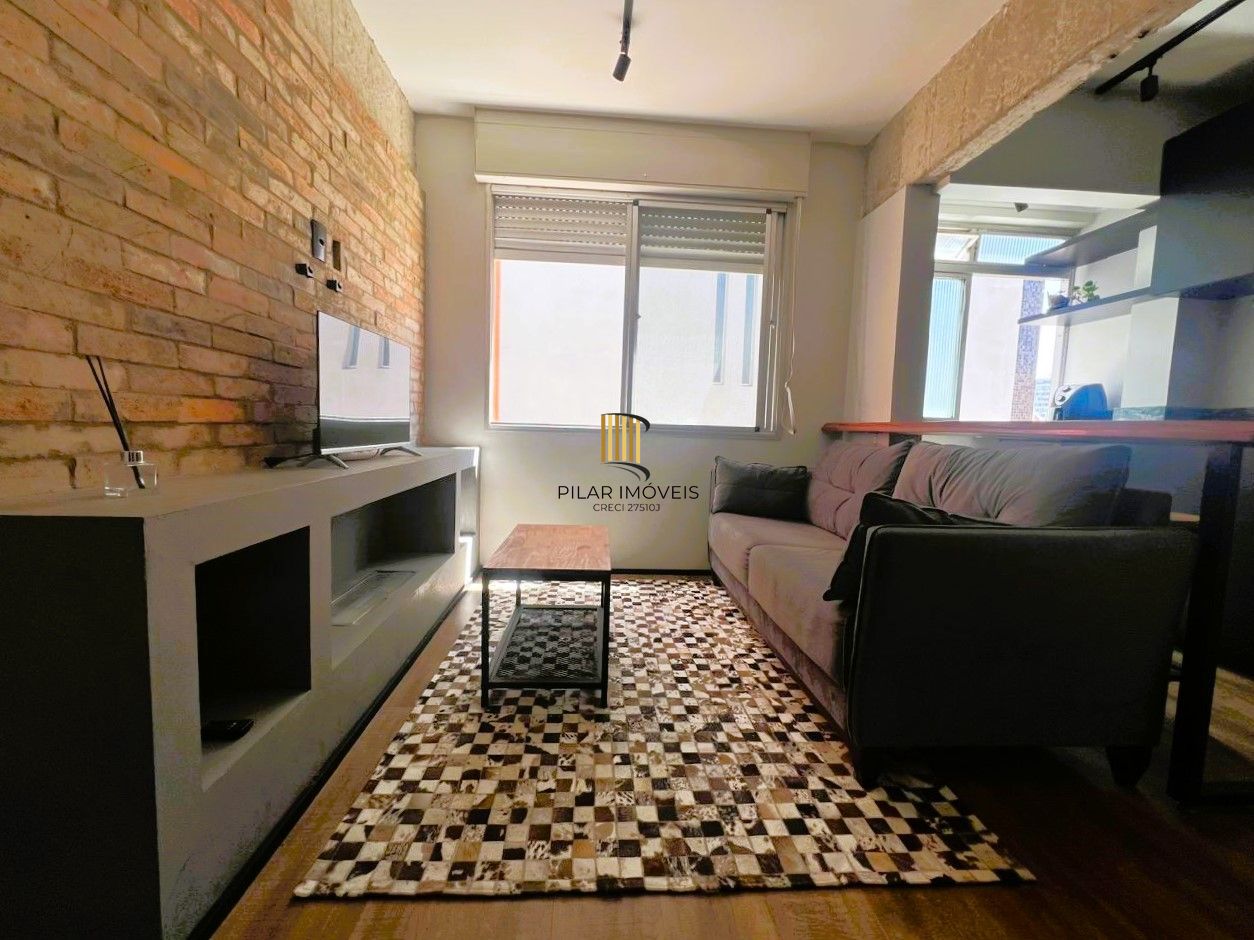 Cobertura 1 dormitório semi mobiliada com piscina e vaga no Bom Fim