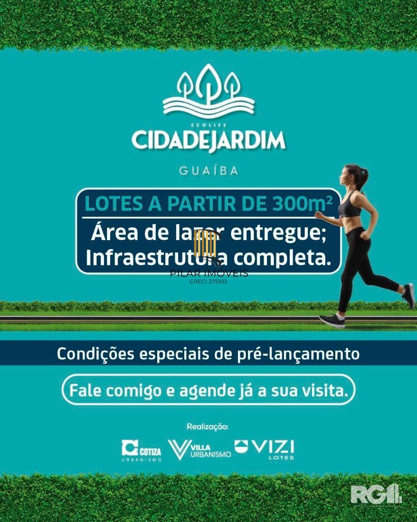 TERRENOS NO EMPREENDIMENTO CIDADE JARDIM GUAIBA