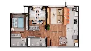 Acqua Life Club, apartamento 2 dormitorios com  suite