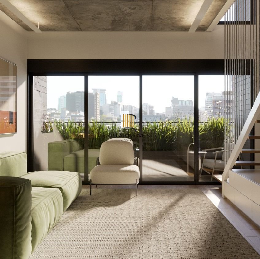 Apartamento Novo, studio grande com 41,28m² privativos, churrasqueira, vista junto ao parcão e zafari cabral