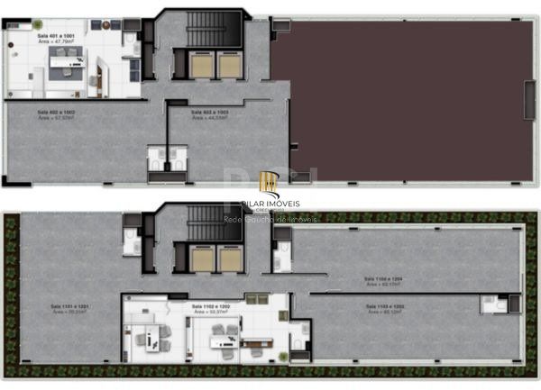 Conjunto/Sala para Venda - 47.55m², 0 dormitórios, Menino Deus