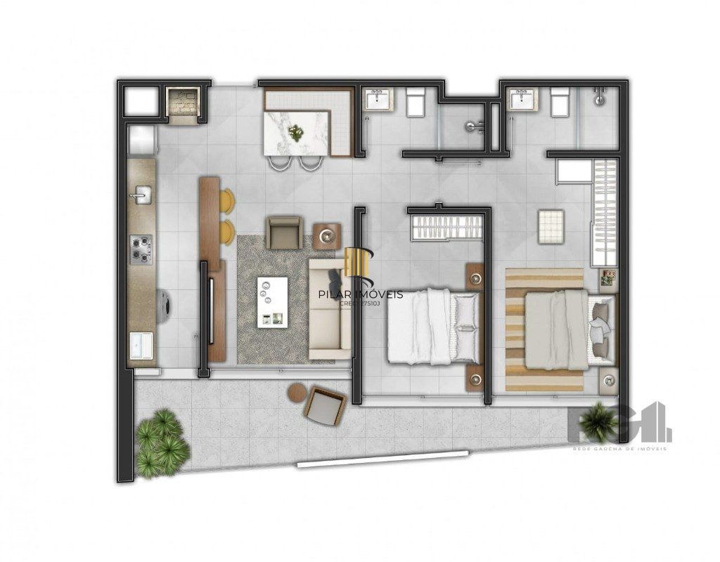 Apartamento 3 dormitórios no bairro Centro