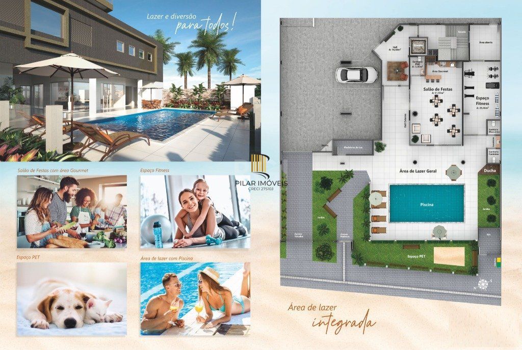 Apartamento para Venda - 106m², 3 dormitórios, sendo 1 suites, 1 vaga - Centro