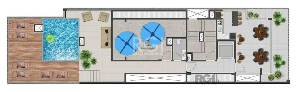 Apartamento para Venda - 50.88m², 1 dormitório, 1 vaga - Centro
