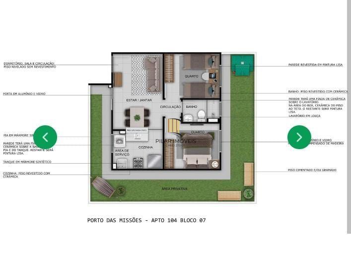 Apartamento 2 dormitórios no bairro Vila Nova