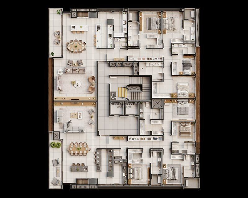 Apartamento 3 dormitórios no bairro Praia Grande
