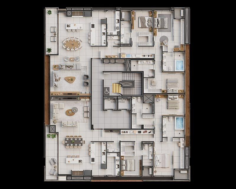 Apartamento 3 dormitórios no bairro Praia Grande