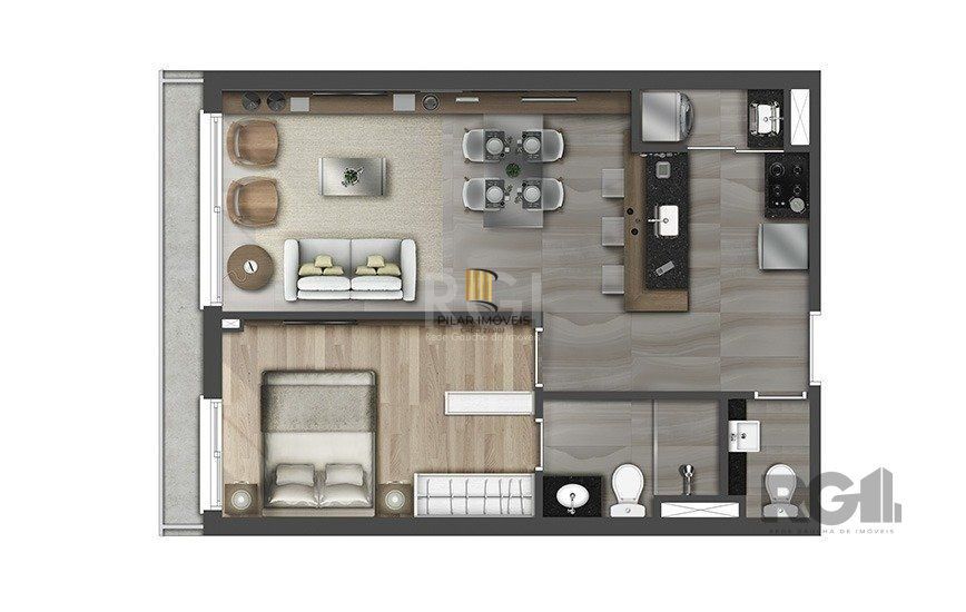 Apartamento 1 dor, 1 vaga coberta, localizado junto ao Bourbon Shopping Teresópolis.