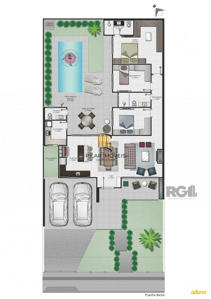 Casa 3 dormitórios no bairro Rosa do Mar