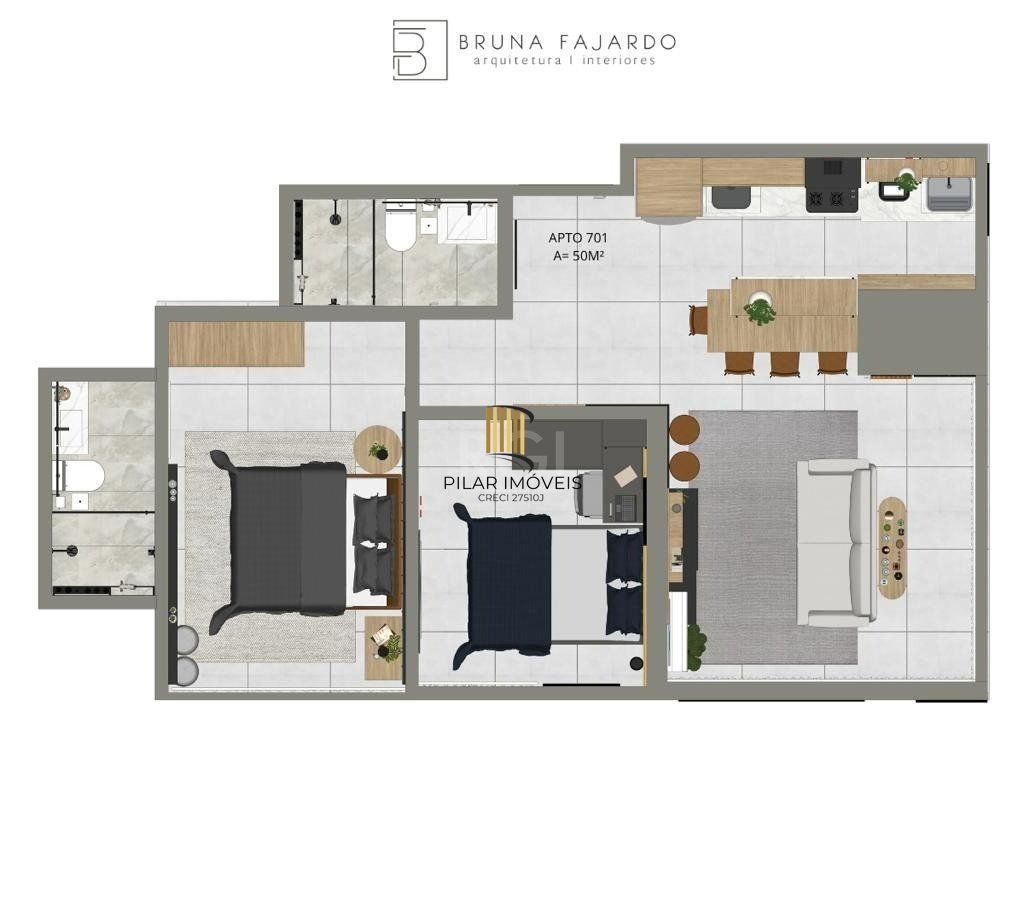 Apartamento 2 dormitórios no bairro Praia da Cal