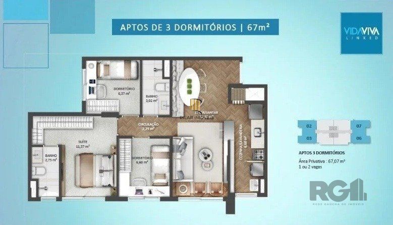 Apartamento 3 dormitórios no bairro Teresópolis