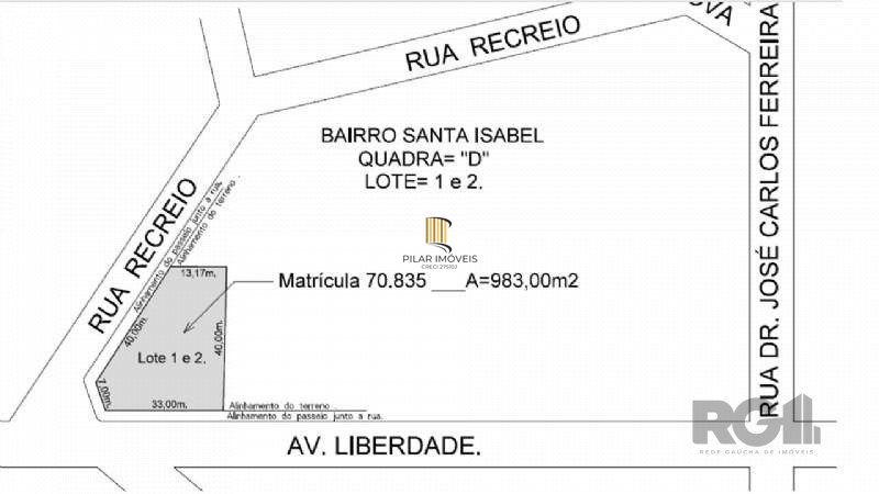 Terreno no bairro Santa Isabel