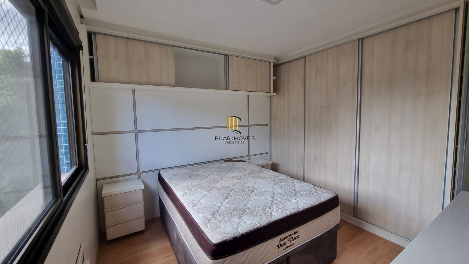 Apartamento dois dormitórios mobiliado, suíte, 86,41mq privativos, uma vaga escriturada, no bairro Higienópolis