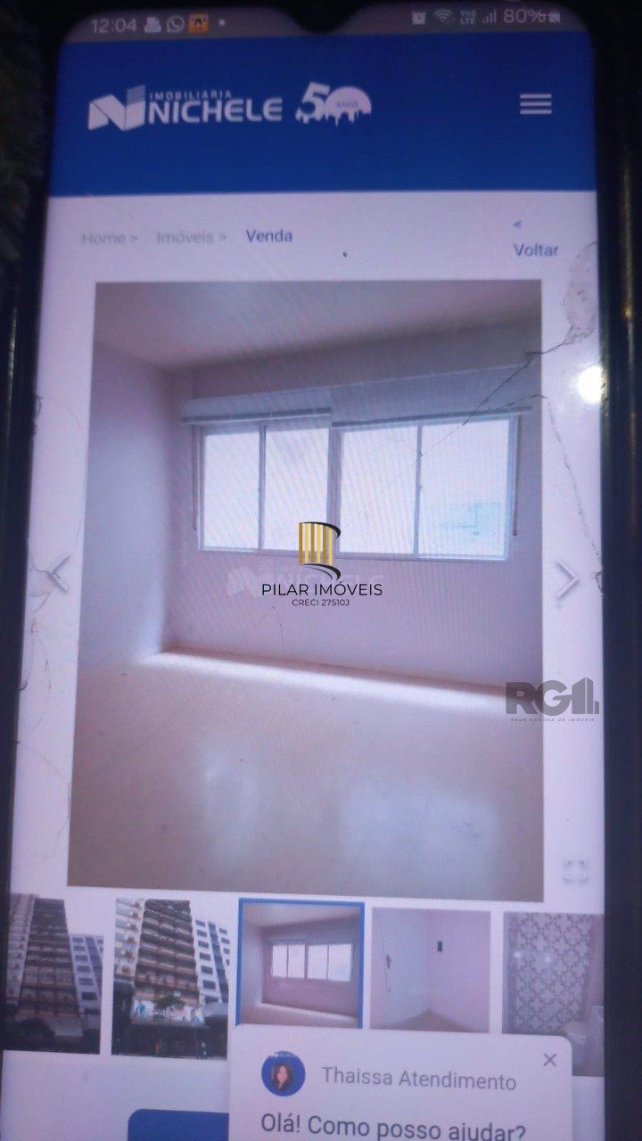  Sala comercial  no 5º andar de frente com 26,09m²,  na Avenida Julio de Castilhos, no Centro