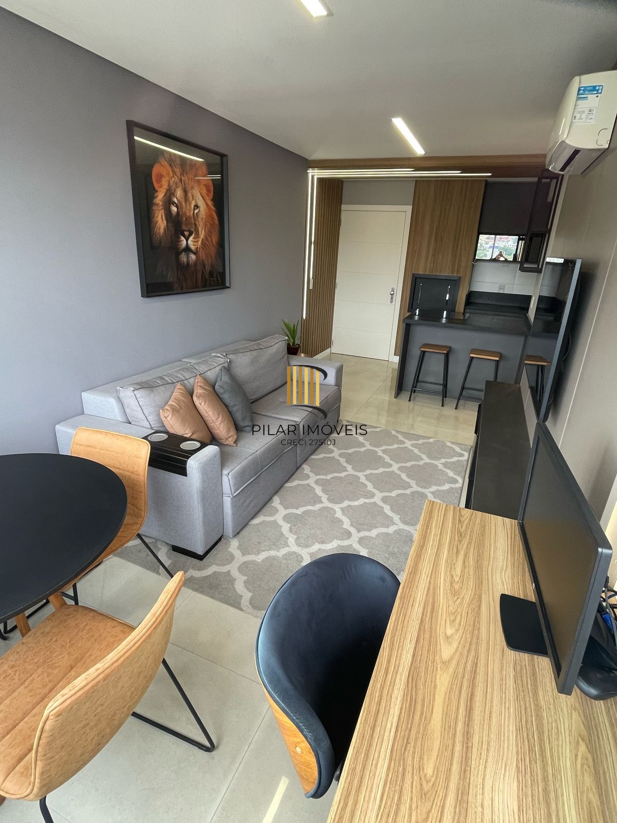 Apartamento de 1 Dormitório 43,21 m², garagem, 100% mobiliado - Pilar Imóveis
