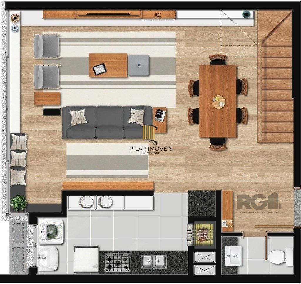 APARTMENTO - 2 dorms.  1 vaga dupla - 105,00 m² - NONOAI - Pilar Imóveis