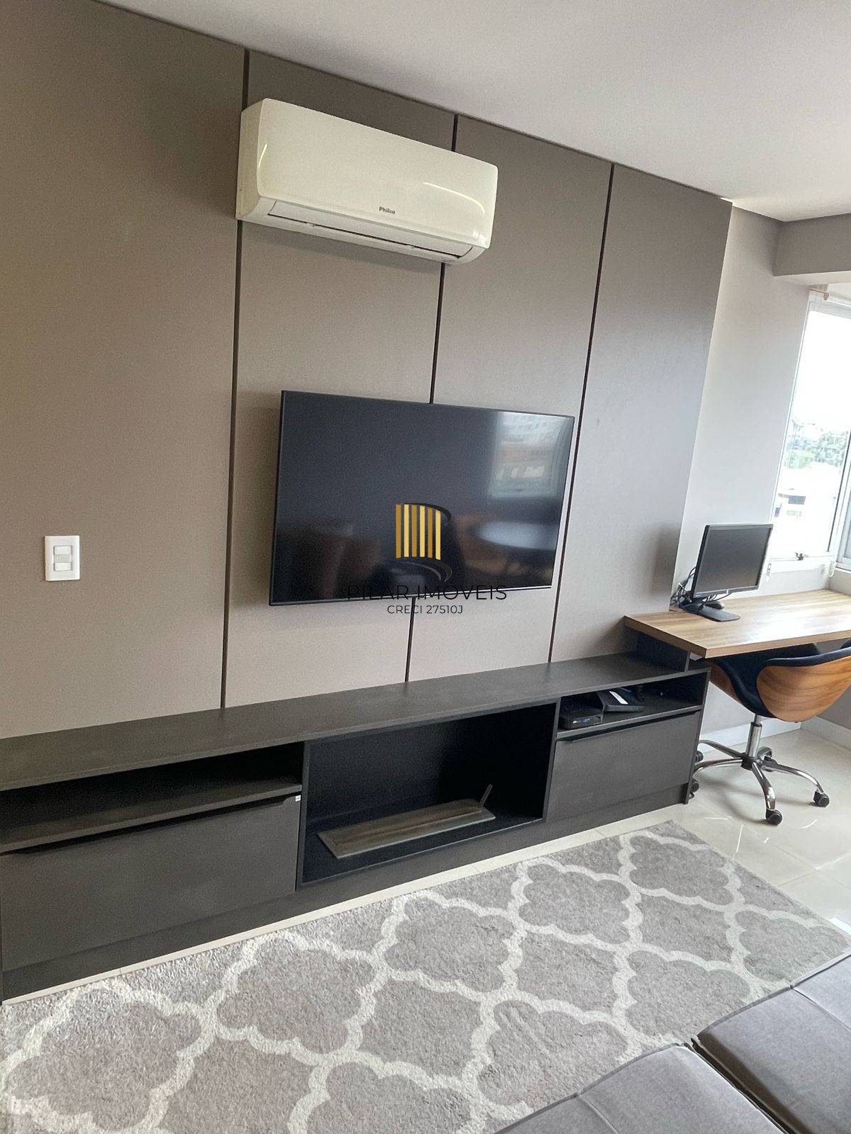 Apartamento de 1 Dormitório 43,21 m², garagem, 100% mobiliado