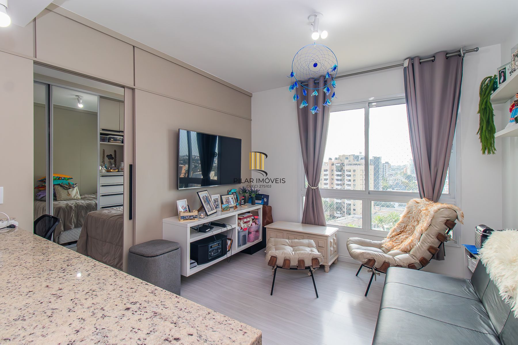 Apartamento 1 dormitório de 37m² e 1 vaga com super estrutura condominial