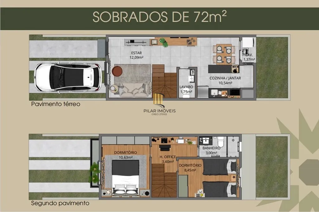 Casa de Condomínio 2 dormitórios no bairro Aberta dos Morros