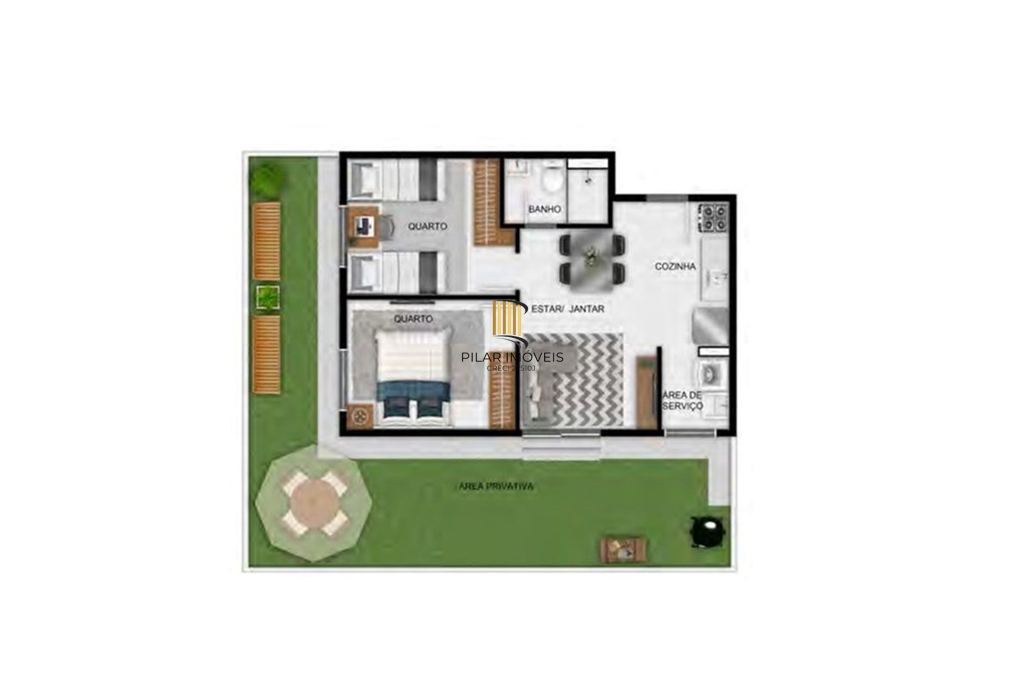 Apartamento 2 dormitórios no bairro Fátima
