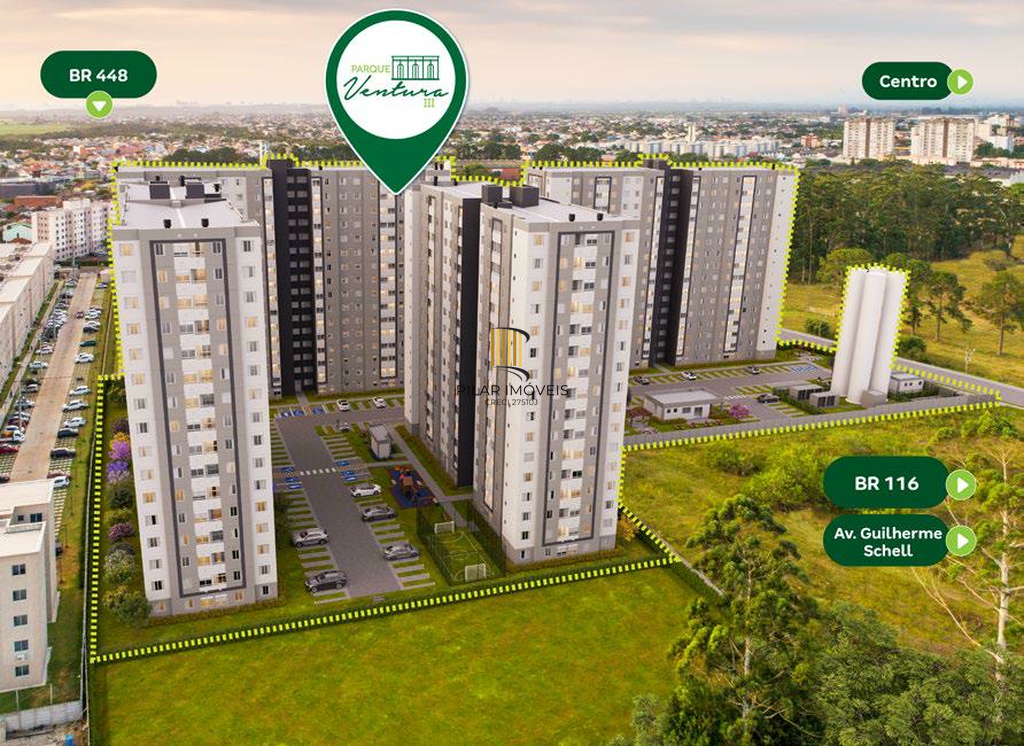Apartamento 2 dormitórios no bairro Mato Grande