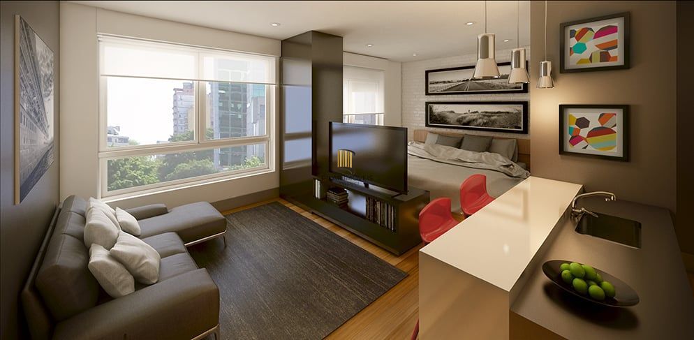 Apartamento 1 dormitório no bairro Moinhos de Vento