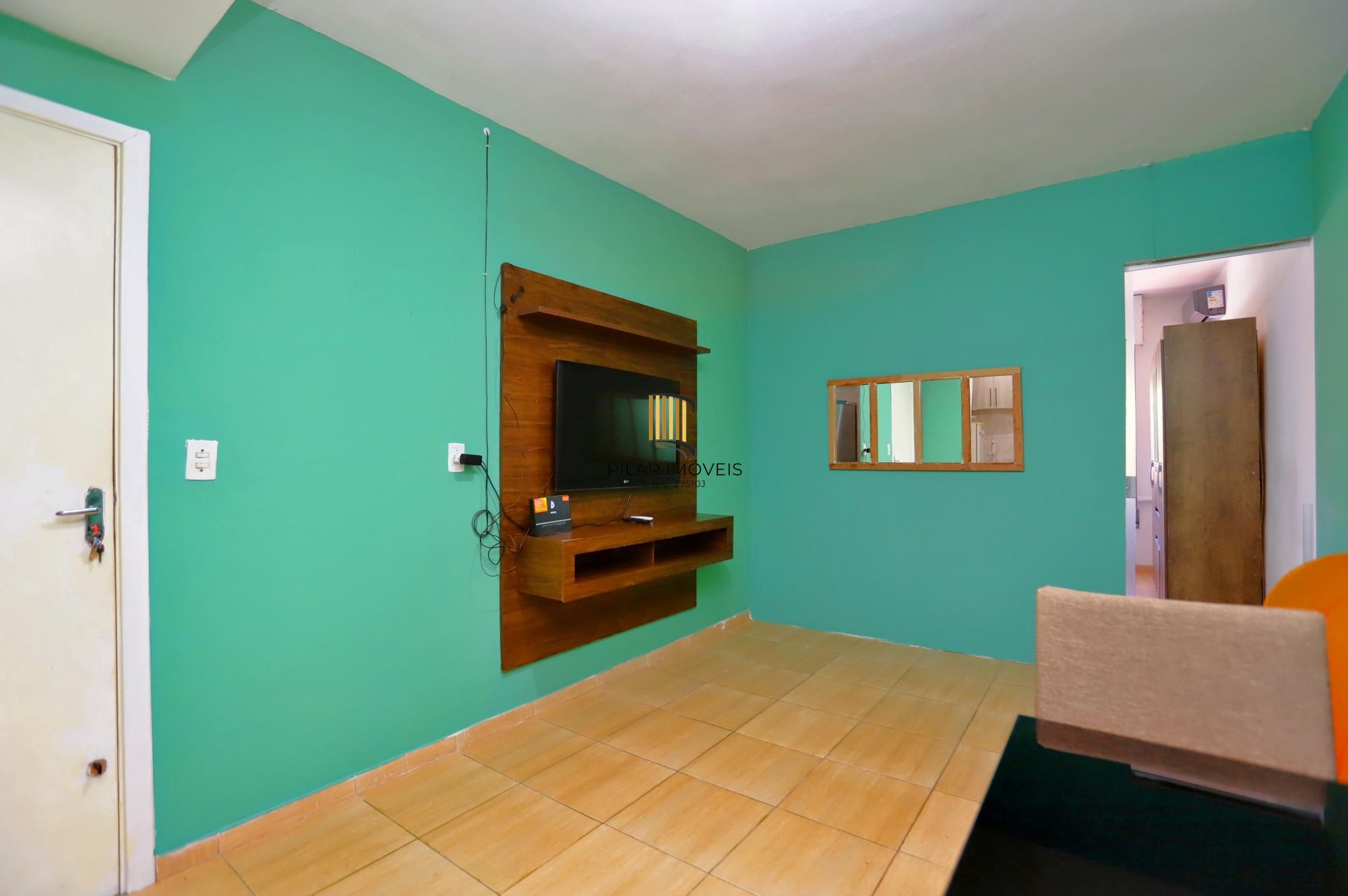 Apartamento JK, semi mobiliado de 01 dorm, frente, 36m², sala, cozinha, banheiro